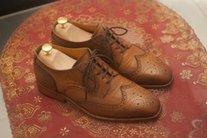 Chaussures Derby en cuir marron